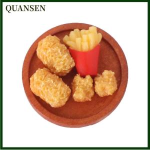 QUANSEN 1 Set Dollhouse Accessories Mini Simulation Cola Chicken Wings Tray Miniatures Food Decor DIY Supplies Model Ornament Toy