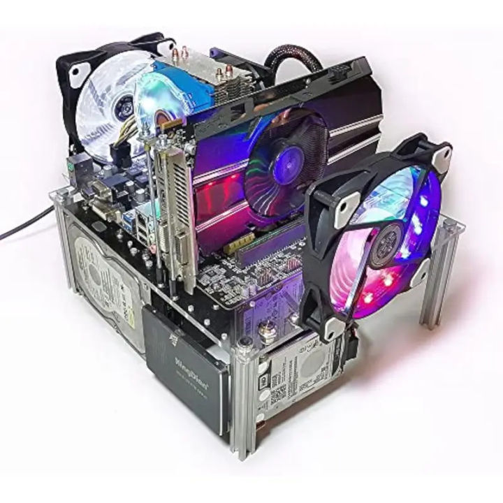 PC Open Chassis Computer Case Heat Dissipation Acrylic ATX ITX ...