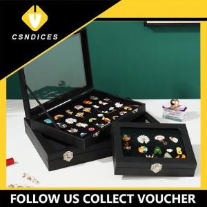 [Csndices] กล่องใส่ป้ายโชว์เหรียญกล่องใสกันฝุ่นสำหรับสะสมเหรียญเครื่องประดับ