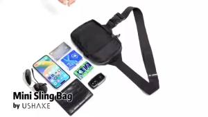 USHAKE กระเป๋าสะพายขนาดเล็กสำหรับผู้ชายและผู้หญิง – กระเป๋าสะพายข้างขนาดเล็ก กระเป๋าศัพท์แบบสบาย ของขวัญที่เหมาะสำหรับการเดินทางและเดินป่า