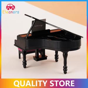 [Eleanor] 1:12 Dollhouse Miniature Piano W Stool Instrument Chair Model Living Room Furniture Decor Toy Doll House Accessories