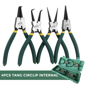 Tang Snap Ring Circlip Pliers Set 4pcs Bahan CRV Anti Slip Free Box - 6574