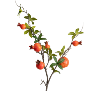 K0K4DQ Plastic Artificial Pomegranate Branches 6-Fruit Realistic Fake Plants Photography Props Elegant Simulation Pomegranate Fruit Home Living Room Decor