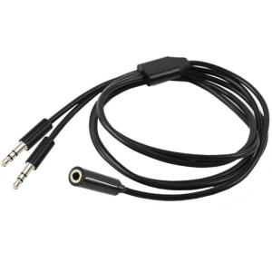 03.5mm Splitter Cable 3.5mm Female to 2 Male for Two Speakers Headsets Connector Cord 80CM 31.5in