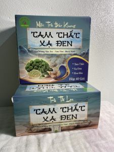 80 gói trà túi lọc tam thất xạ đen 2 hộp trà xạ đen tam thất Bảo Khang thanh nhiệt mát gan hỗ trợ giải độc tiêu u tăng đề kháng HN