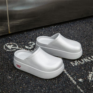 [Free Shipping] Thick-soled height-increasing closed-toe slippers for women new summer fashion casual versatile 7CM high-end style