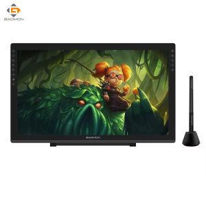 21.5 Inch GAOMON PD2200 IPS Drawing Tablet Full-Laminated Screen Anti-glare Drawing Monitor Battery-Free Stylus 8192 Levels Pressure 8 Programmable Keys Compatible with Windows MacOS with Adjustable Stand