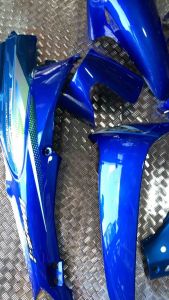 เบ้ากุญแจเหลี่ยม สีน้ําเงินตัดฟ้า เฟรม125sหัวเถิก มี13ชิ้น เปลือกงานABSแท้เกรดAจากโรงงาน ประกอบสนิททุกชิ้น ติดสติกเกอร์ให้พร้อมสีสวย