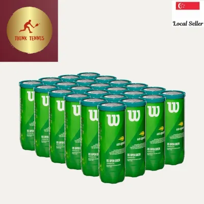 Wilson US Open Green Junior Tournament Tennis Balls (1 carton~24 cans~72 balls)