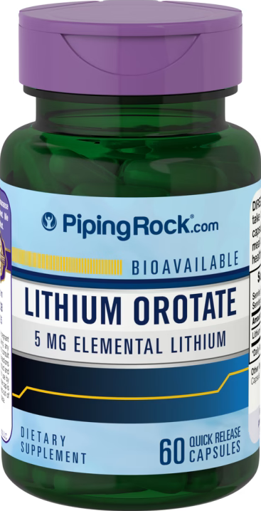 Piping Rock Lithium Orotate 5 Mg, 60 Capsules | Lazada