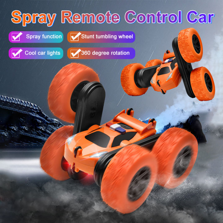 【With Spray】Remote Control Tumbling Car Toys Wireless Music RC Vehicles ...
