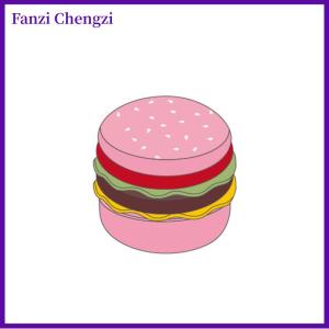 Fanzi ชุดจานชาม1 6แฮมเบอร์เกอร์ตุ๊กตา1ชุดกล่องอาหารมินิจานเล่นอาหารโมเดลจิ๋วอุปกรณ์ตกแต่งห้องครัวอุปกรณ์ DIY