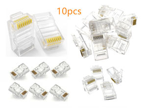 RJ45 CAT5E หัวต่อสายแลน หัวแลนตัวผู้ Plug RJ45 BOX 10หัว