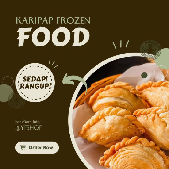 ✦KARIPAP FROZEN INTI DAGING DAN AYAM  CHAT DULU SEBELUM BELI ❀