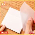 Set Sticky Notes Transparan 50 Lembar Label Stickers PET Tahan air dan halus Kertas Memo Sticky Note Post-It Anti Air Untuk Sekolah. 