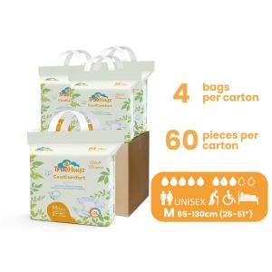 TrueHugz CoolComfort Adult Tape Diaper (60pcs/carton) Ultra-Thin Feather-Soft Snug High Absorbent