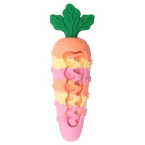OUTOPEN Interactive Carrot Sound Chewing Toy Bite-resistance Teeth Grinding Pet Chew Toy Puppy Toy Silicone Material Sound-Producing Toy Small Dogs Training