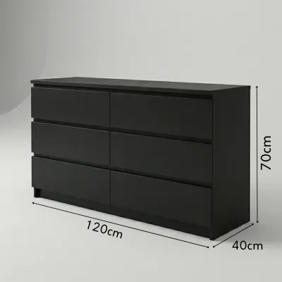 Furniture Direct MONZA RICHMOND 9 Drawer Chest-Black