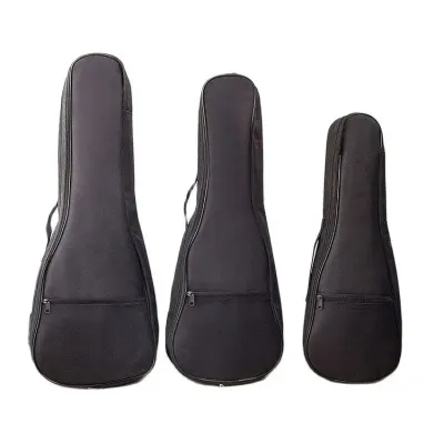 【Limited stock】 Black Ukulele Bag 21/23/26inch Soft Case Oxford Cotton Bag Monolayer Single Shoulder Backpack Padded For Ukulele