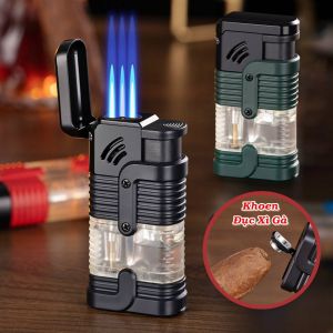 HỘP QUẸT - BẬT LỬA KHÒ 3 TIA THIẾT KẾ GA LỘ THIÊN MỚI LẠ