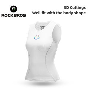 ROCKBROS áo ba lỗ đạp xe cơ sở cho nữ đồ thể thao nhanh khô quần áo tập thể dục chất lượng cao thoáng khí Áo đi xe đạp áo quần đi xe đạp Logo Phản Quang neon không tay