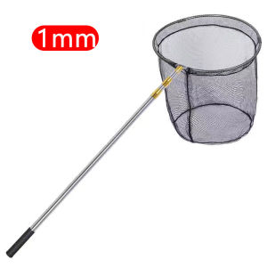 Serokan ikan Lipat Jaring Bulat dan Segitiga Telescopic Net Besi tahan karat 4m 5m 6m