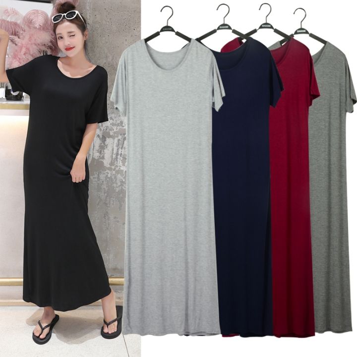 Honey Fashion --High Quality Plus Size Women ShortSleeve Casual Maxi Long  Shirt Dress(Free S-4XL) Lazada PH