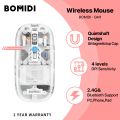 BOMIDI GM1 Wireless Mini Lightweight Mouse Transparent Clear Rechargeable Silent Computer. 
