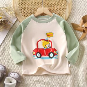 APOD ทารกฤดูใบไม้ร่วงเสื้อผ้าชิ้นเดียวฤดูใบไม้ร่วงเสื้อผ้าเด็กผู้ชาย De กำมะหยี่ชุดชั้นในฤดูใบไม้ร่วงและฤดูหนาวสไตล์สาวบวกกำมะหยี่ bottoming เสื้อแขนยาวเสื้อยืด