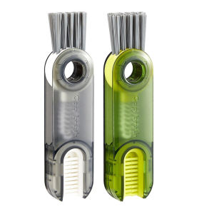 2pcs/set 3 in 1 Cup Lid Brush Bottle Gap Cleaner Brush Bottle Mouth Cap Brush