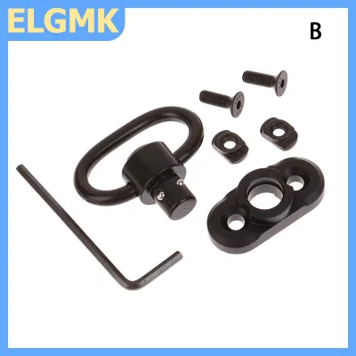 ELGMK 1.25” QD Sling Swivel Mount Heavy Duty Quick Detach Push Button Swivels For Two Point Sling 360°Rotatable Mount QD Sling