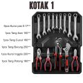 REAIM Tool Kit 187 PCS Tools Set Bengkel Dan Rumah Koper Set Bahan Kuat Alat Maintenance Toolbox. 