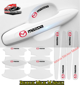 sticker 8PCS set stiker Sticker logo pelindung anti lecet gores gagang handle pintu mobil mazda dll