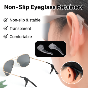 🎉Non-Slip Eyeglass Retainers Eyeglass Holder Soft Silicone Temple Tips Sleeve Retainer Anti-Slip Ear Cushions Eyewear Accessories Secure Fit Glasses Retainers Comfortable Eyeglass Ear Pads Anti-Slip Eyewear Grips