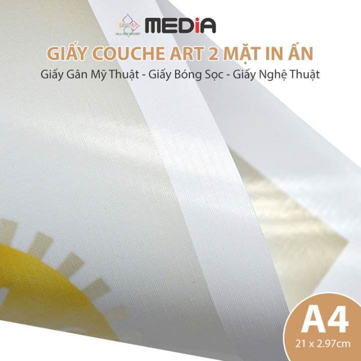 Giấy Mỹ Thuật Gân Media 2 Mặt A4 (21x30) 50 Tờ, Giấy In Màu Couche Bóng ...