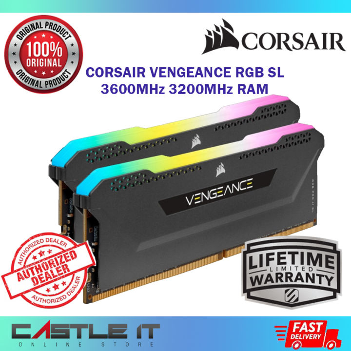 Corsair VENGEANCE RGB SL D4 DDR4 16GB 32GB 64GB (2x8GB