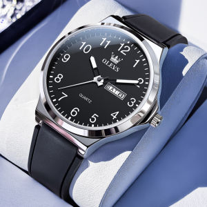 OLEVS watch for men original waterproof youthful diversity silent timekeeping dual calendar luminous men watch