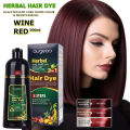 AUGEAS 500ml Original Hair Dye Shampoo C2 Drak Brown Hair Color Organic Women & Men FDA approved. 