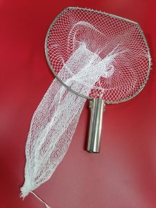 Vợt dù vớt cá INOX. ( 32x45cm ) Màu Trắng