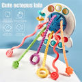 Montessori Pull String Sensory Toys Baby 6 To 12 Months Silicone Activity Teething Toys Christmas gift. 