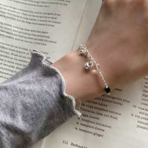 Broken silver water drop round bead bracelet female sweet niche temperament high-end bracelet fashionable simple and versatile jewelry tide