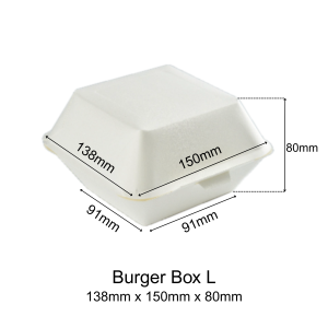 White Burger Box (100pcs) – Durable Takeaway Food Containers for Burgers Snacks & Street Food Small Large Durable Multipurpose Leak-Proof