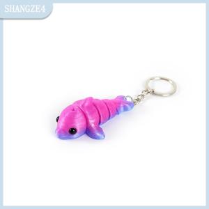 【SHANGZE4】 Sáng Tạo Dễ Thương 3D In Ấn Cá Heo Keychain Mặt Dây Chuyền Đa-Doanh Di Chuyển Mô Phỏng Động Vật Túi Quyến Rũ Phụ Kiện Trẻ Em Quà Tặng