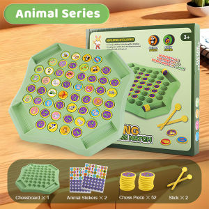 Kids Chess Flip Fun Game Match Animal Fruit Board Parent Child Interaction battles Concentration Training Educational Toys Family Game