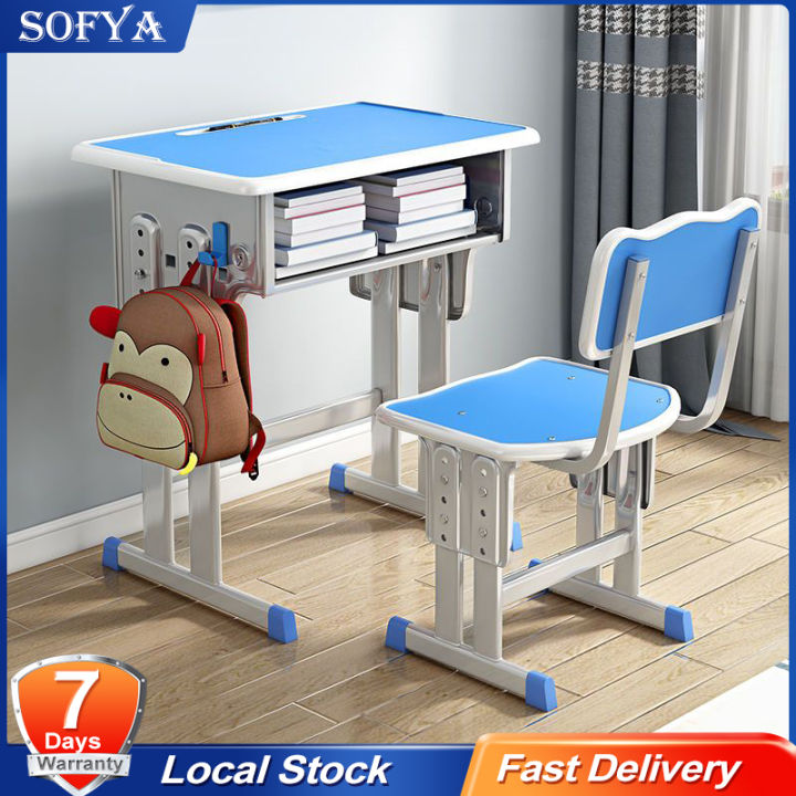 Sofya Adjustable Study Desk With Chair Ergonomic Children Kids