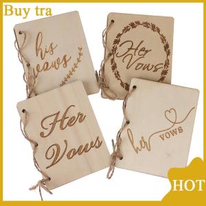 [Buytra] 2pcs Wedding vow หนังสือแต่งงาน vow Notebook สร้างสรรค์กระดาษ kraft ทนทาน