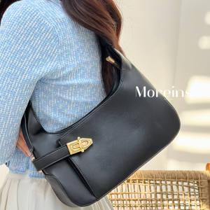 XSJ001 Moreins Shoulder HandBag Elegant Bag For Business and Party Black REAL PICT