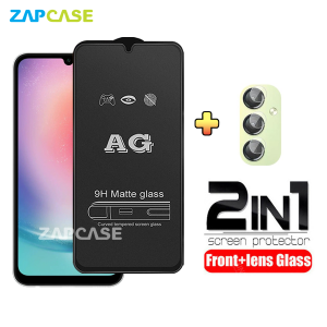 PAKET 2in1 Tempered Glass Anti Glare Samsung A24 4G Free Tempered Glass Camera Lens