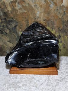 2.18kg Large size raw Black Obsidian display [Natural Crystal] 2.18公斤大号天然黑曜石原石摆件