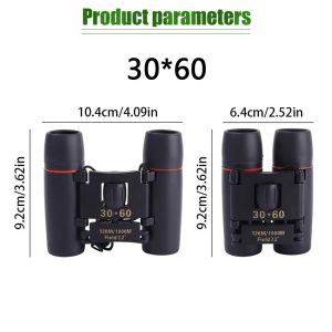 Binocular Compact Telescope HD Zoom Easy Focus Lightweight Portable Binoculars 30X60 TEROPONG Mini Binocular Day & Night Vision Telescope Outdoor Sport Travel HD Folding Optical Binoculars Binoculars Telescope Outdoor Huntding Hiking Camping Bird Watching